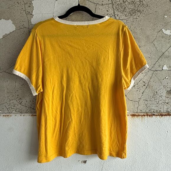 Disney Junk Food Belle Quote Yellow Graphic Tee Adventure Ringer T Shirt M - Picture 4 of 4